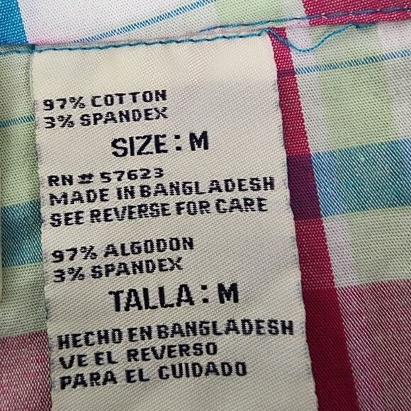 BUGLE BOY FOR HER SHORTS MID RISE PLID SIZE MEDIUM - Picture 4 of 4